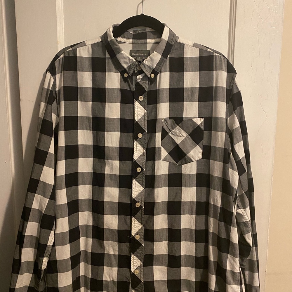 Chess board patterned dress shirt